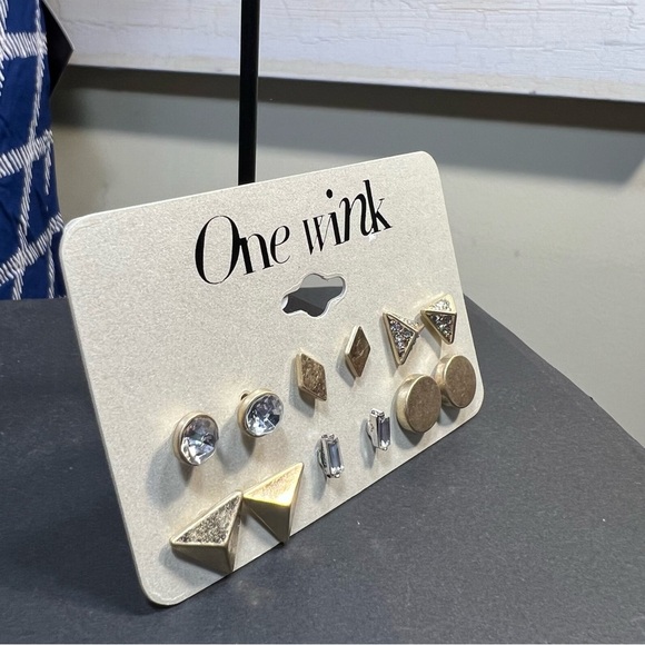 One Wink Gold toned Earring Set, 6 pairs - Picture 3 of 4